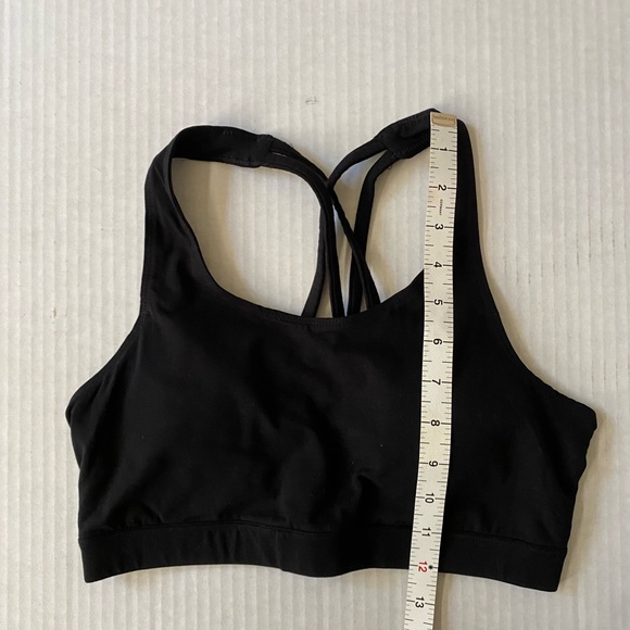 NWOT Pact Organic Scoop Neck Open Lattice Back Black Bralette Size M - Picture 10 of 10